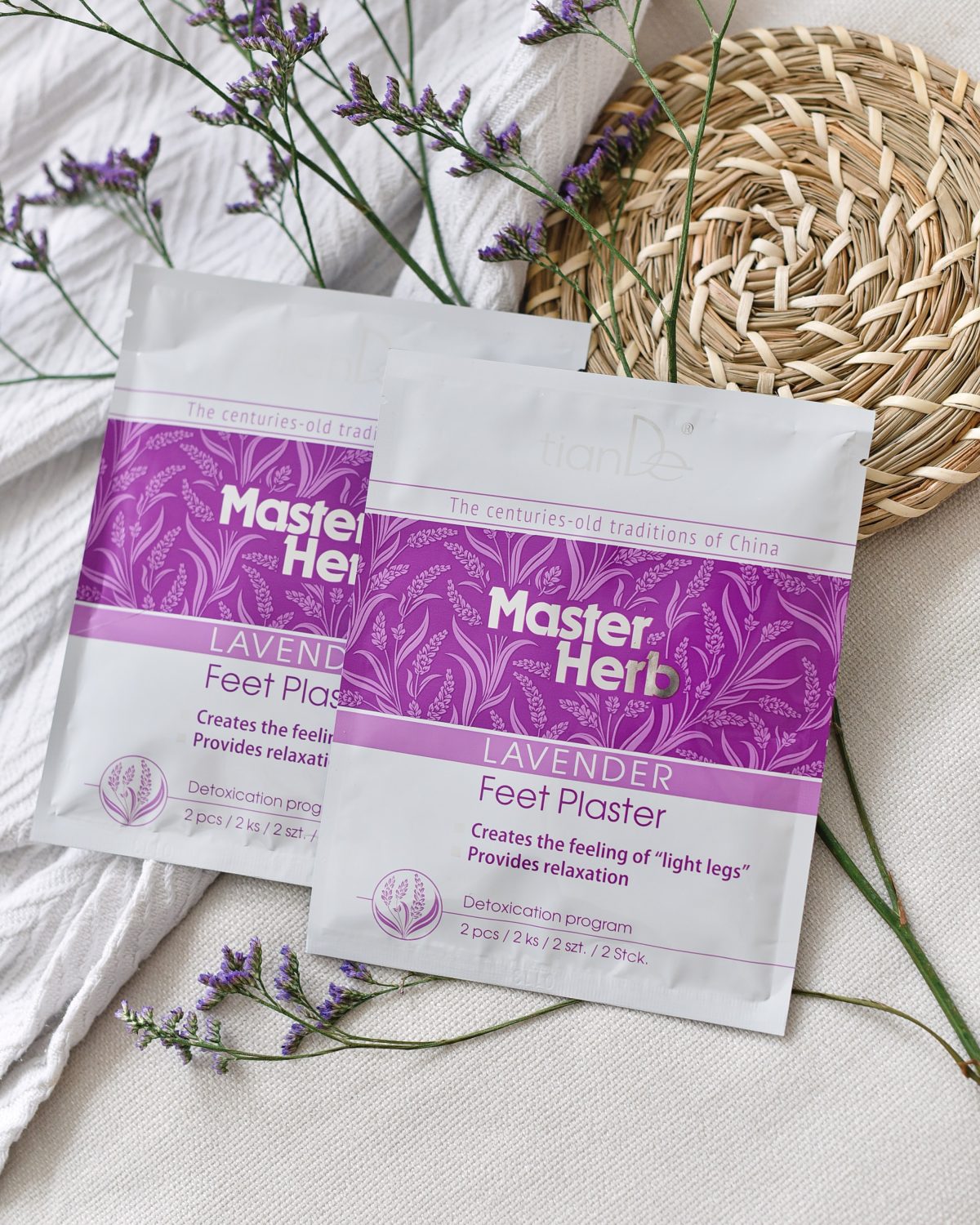 Patchs pour les pieds lavande detox 2 pcs tianDe 41328 – Image 2